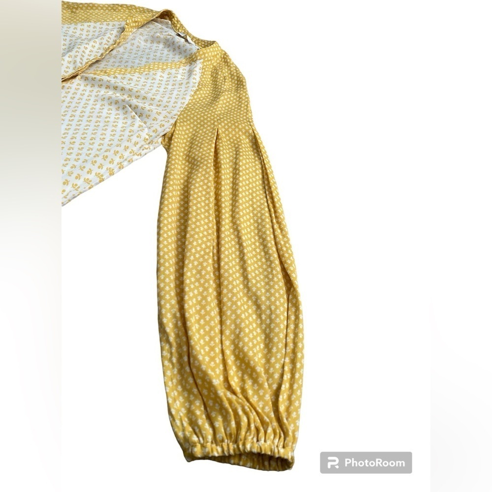 Boden Yellow Polka Dot Blouse - Picture 6 of 9